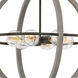Bodie 6 Light 25 inch Dark Cement with Bronze Indoor Chandelier Ceiling Light