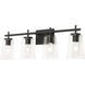 Joanna 4 Light 32 inch Black Bath Vanity Wall Light