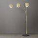 Marilyn 90 inch 28.00 watt Weathered Brass and Black Arc Floor Lamp Portable Light