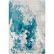 Paramount 35 X 22 inch Teal Rug in 2 x 3, Rectangle