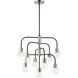 Neutra 9 Light 26.5 inch Matte Black and Polished Nickel Chandelier Ceiling Light