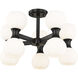 Artemis 10 Light 21 inch Matte Black Semi Flush Mount Ceiling Light