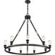 Ballston Saloon 9 Light 40 inch Matte Black Chandelier Ceiling Light in Incandescent, Ballston