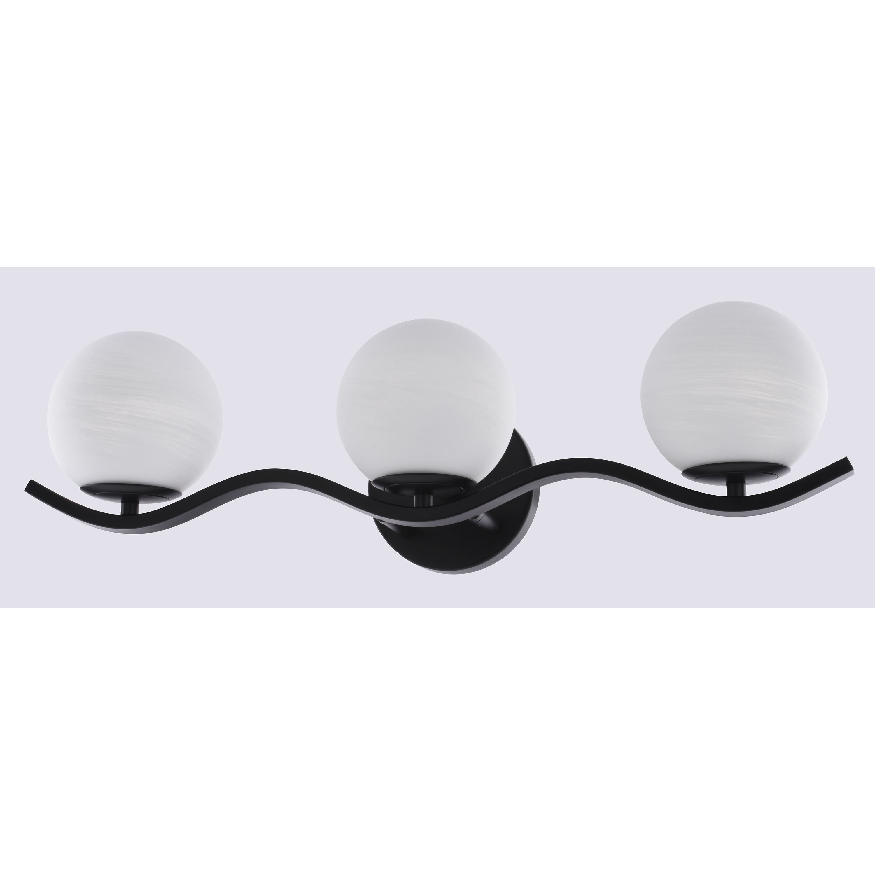 Monticello 3 Light 22 inch Matte Black Bathroom Light Wall Light