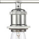 Ballston Bare Bulb 2 Light 16 inch White and Polished Chrome Bath Vanity Light Wall Light, Ballston