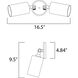 Spots 2 Light 16.5 inch White Flush Mount Ceiling Light