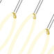 Hoops LED 5 inch Satin Gold Chandelier Ceiling Light