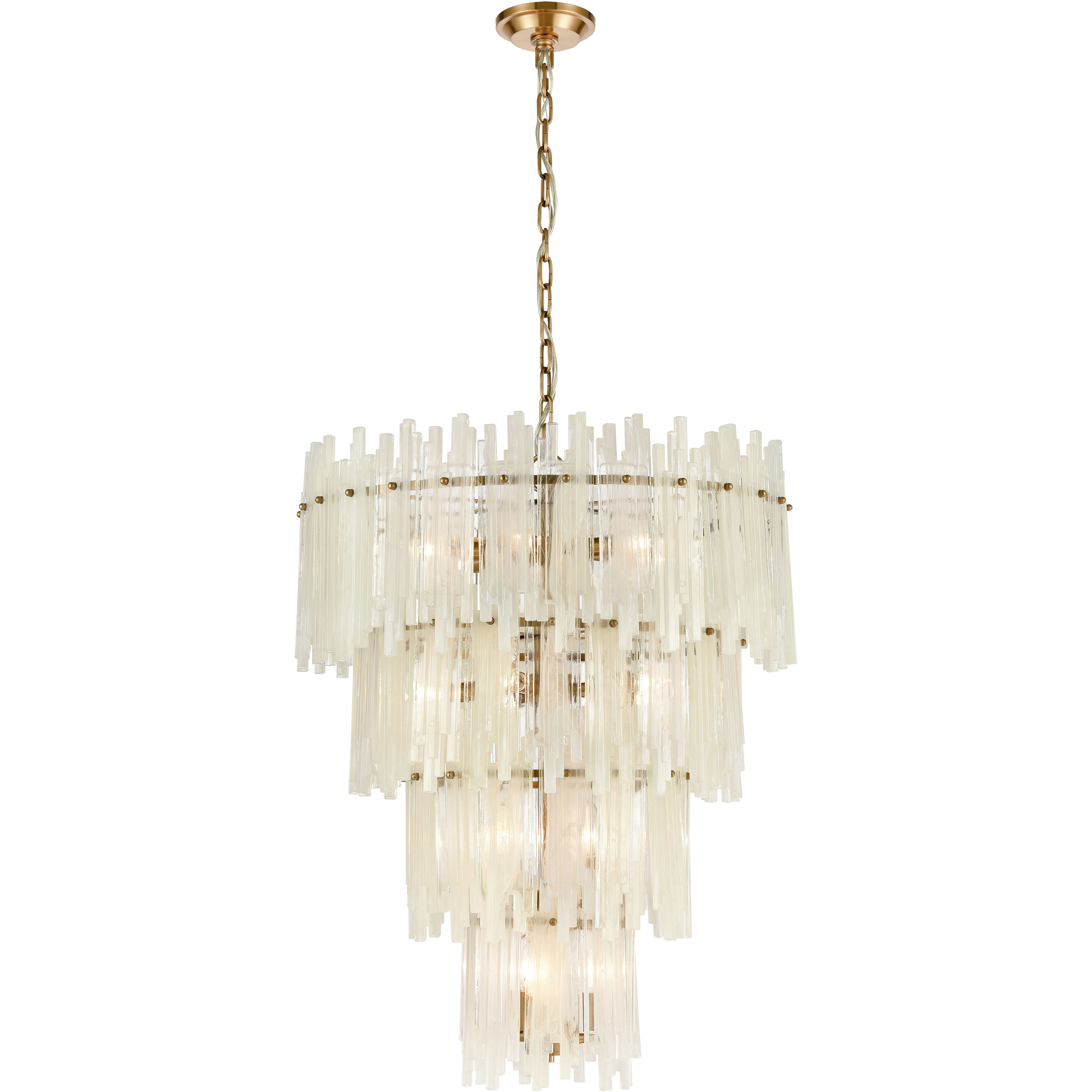 Brinicle 18 Light 26 inch Aged Brass Chandelier Ceiling Light