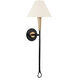 Thomas O'Brien Cavalli LED 8.5 inch Aged Iron and Hand-Rubbed Antique Brass Tail Sconce Wall Light
