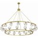 Aragon 30 Light 60 inch Soft Brass Chandelier Ceiling Light