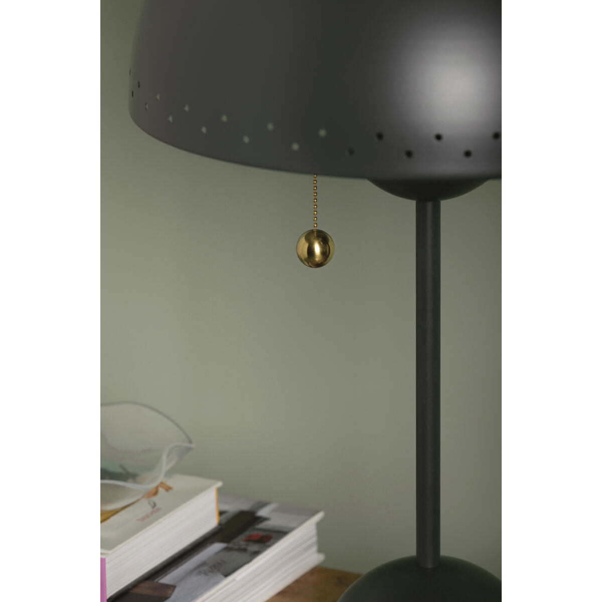 Jojo 25 inch 15.00 watt Aged Brass/Soft Studio Green Table Lamp Portable Light