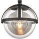 Davenay Vanity Light Wall Light in Satin Nickel with Matte Black