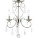 Donatella 3 Light 12 inch Brushed Nickel Convertible Mini Chandelier/Ceiling Mount Ceiling Light