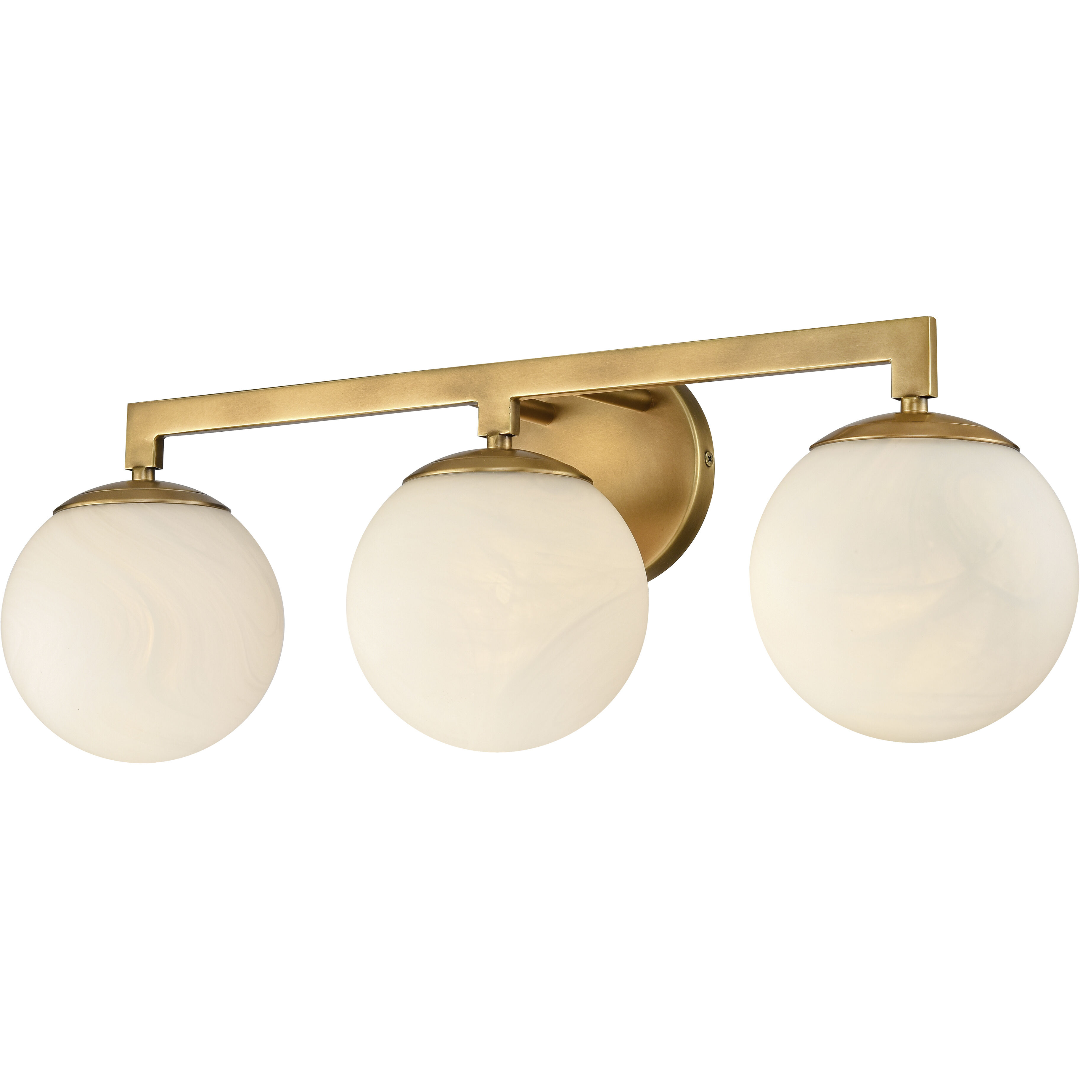 Gillian 3 Light 24 inch Natural Brass Vanity Light Wall Light