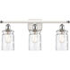 Ballston Candor LED 26 inch White and Polished Chrome Bath Vanity Light Wall Light in Clear Waterglass, Ballston