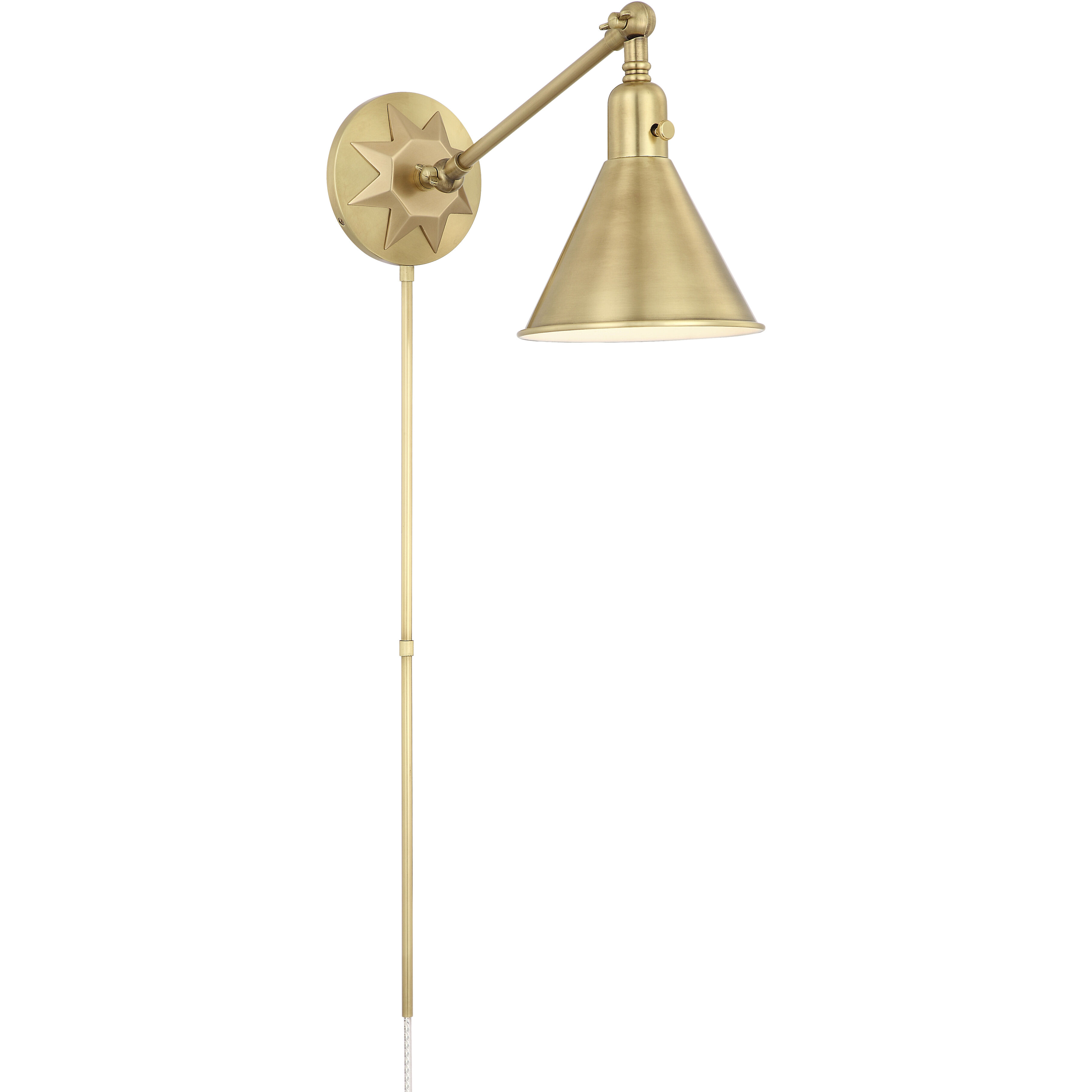 Morgan 17 inch 60.00 watt Aged Brass Task Sconce Wall Light
