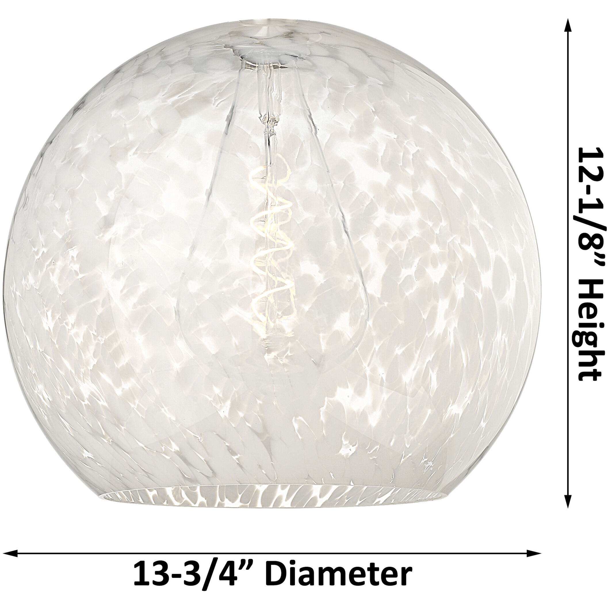 Edison White Mouchette 1 Light 13.75 inch Brushed Satin Nickel Cord Hung Pendant Ceiling Light