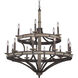 Coronado 15 Light 38 inch Florence Gold Chandelier Ceiling Light