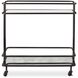 Erivo Bronze and Clear Glass Bar Cart