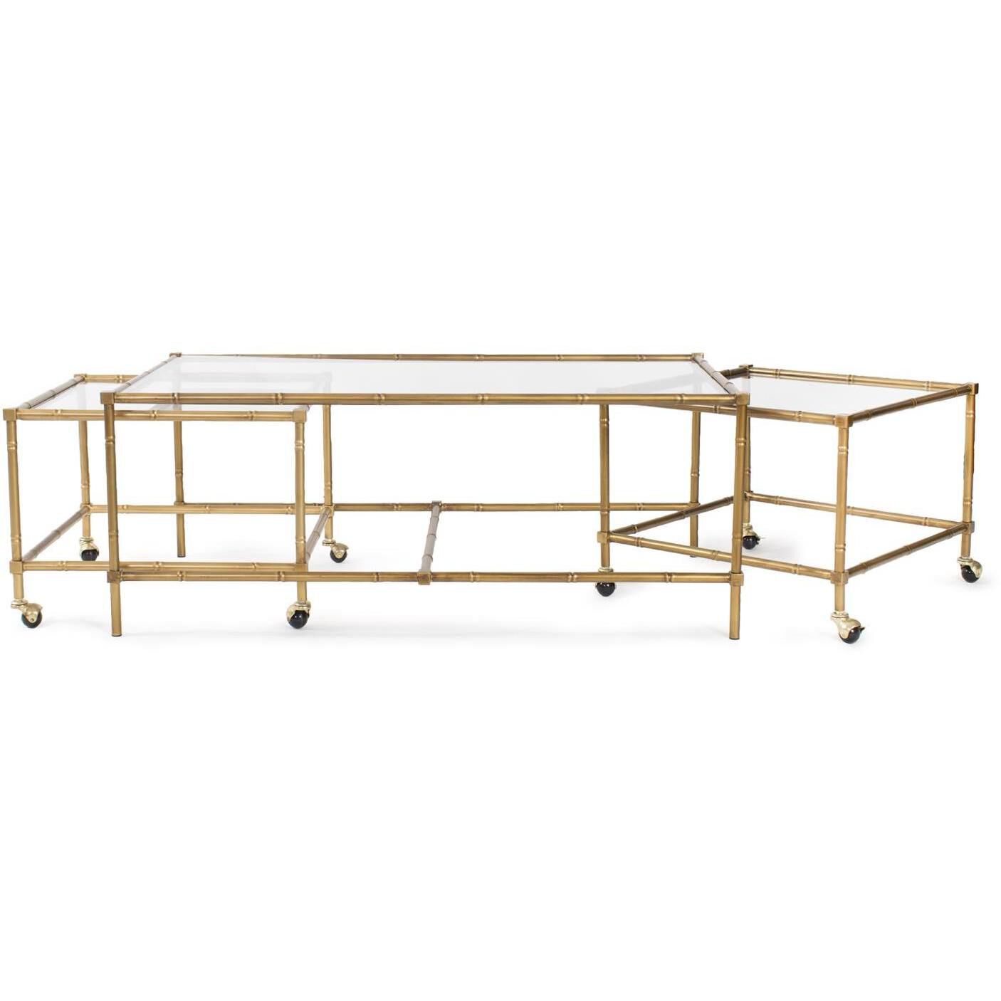 Benoit 46 X 18 inch Antique Gold Coffee Table