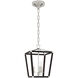 Chapman & Myers Darlana5 LED 9.75 inch Polished Nickel and Black Rattan Wrapped Lantern Ceiling Light
