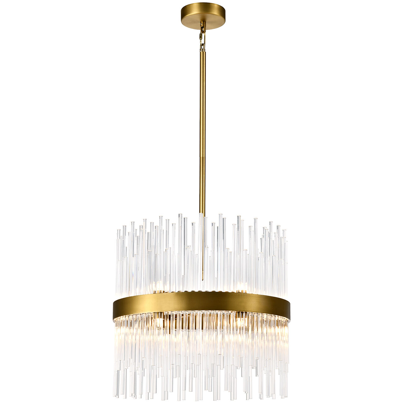 Citadel 12 Light 18 inch Aged Brass Drum Chandelier Ceiling Light