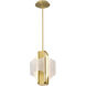 Idris LED 13 inch Vintage Brass Pendant Ceiling Light
