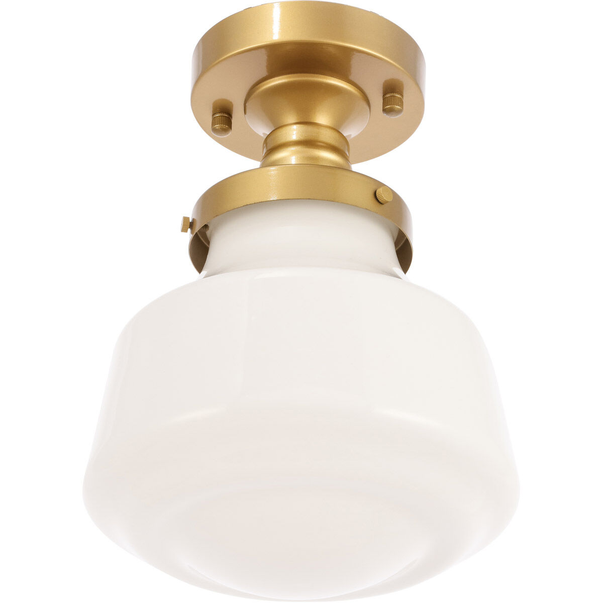 Lyle 1 Light 8 inch Brass Flush Mount Ceiling Light