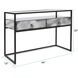 Metro 44 inch Smoked Gray and Black Console Table