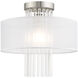 Alexis 1 Light 13 inch Brushed Nickel Semi-Flush Mount Ceiling Light