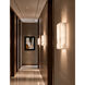 Alabaster Rocks Collection - Medley Family 10 inch Alabaster Rocks ADA Wall Sconce Wall Light in 3" D x 10" W x 5" H, EVOLV