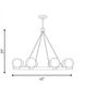 Darien 8 Light 42 inch Warm Brass Chandelier Ceiling Light