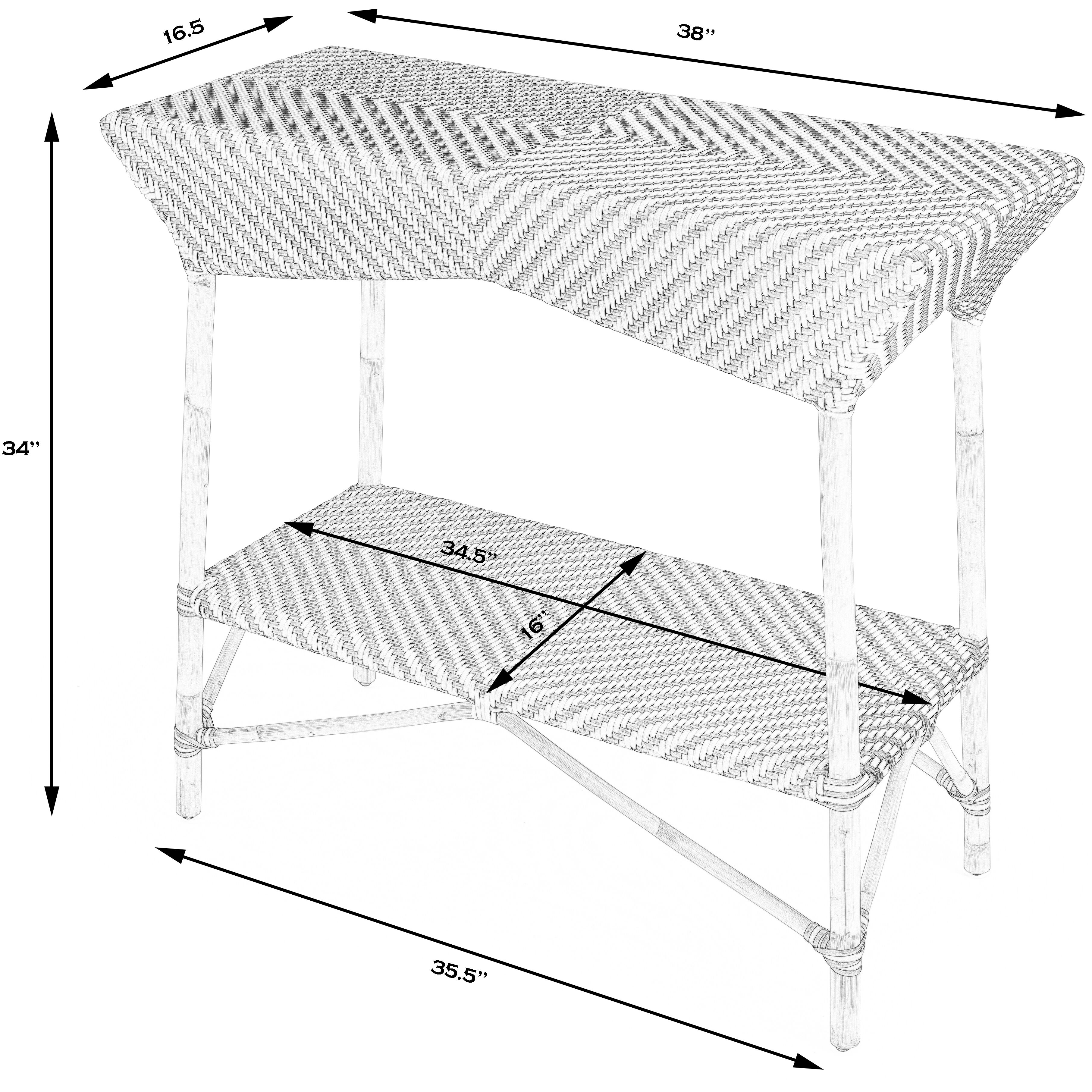 Ciel Brown Rattan Bar/Wine Cabinet or Cart