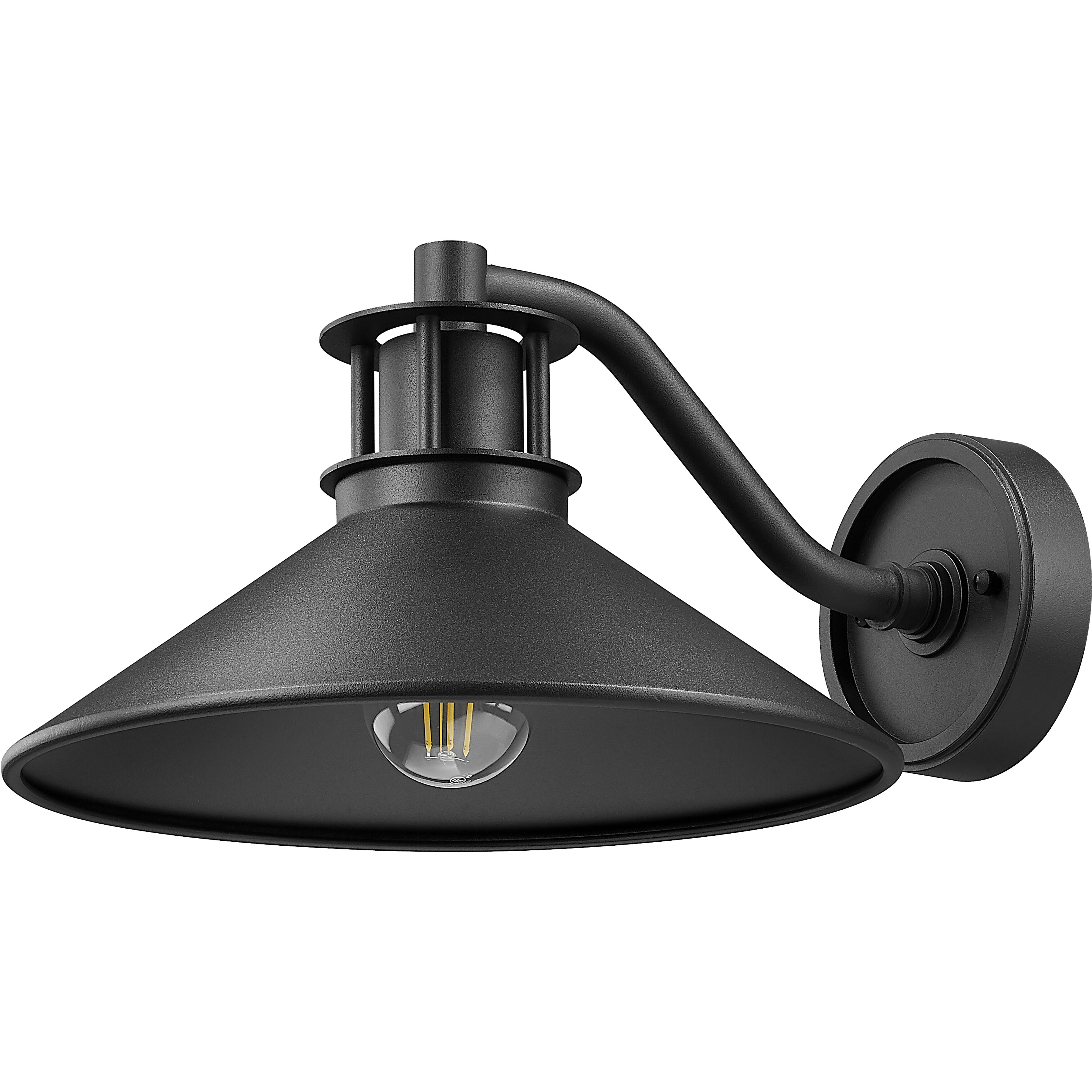 RLM 1 Light 7.25 inch Sand Black Outdoor Wall Light