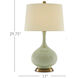 Cait 29.75 inch 150 watt Grass Green/Antique Brass Table Lamp Portable Light