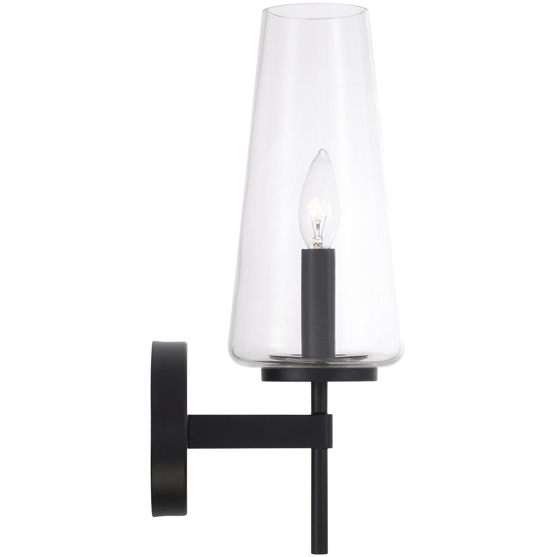 Aaron 1 Light 5 inch Matte Black Sconce Wall Light