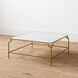 Blain 42 X 42 inch Antique Brass with White Coffee Table