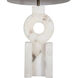 Kelsey 33.5 inch Feather White Linen / Brushed Copper / Alabaster Table Lamp Portable Light