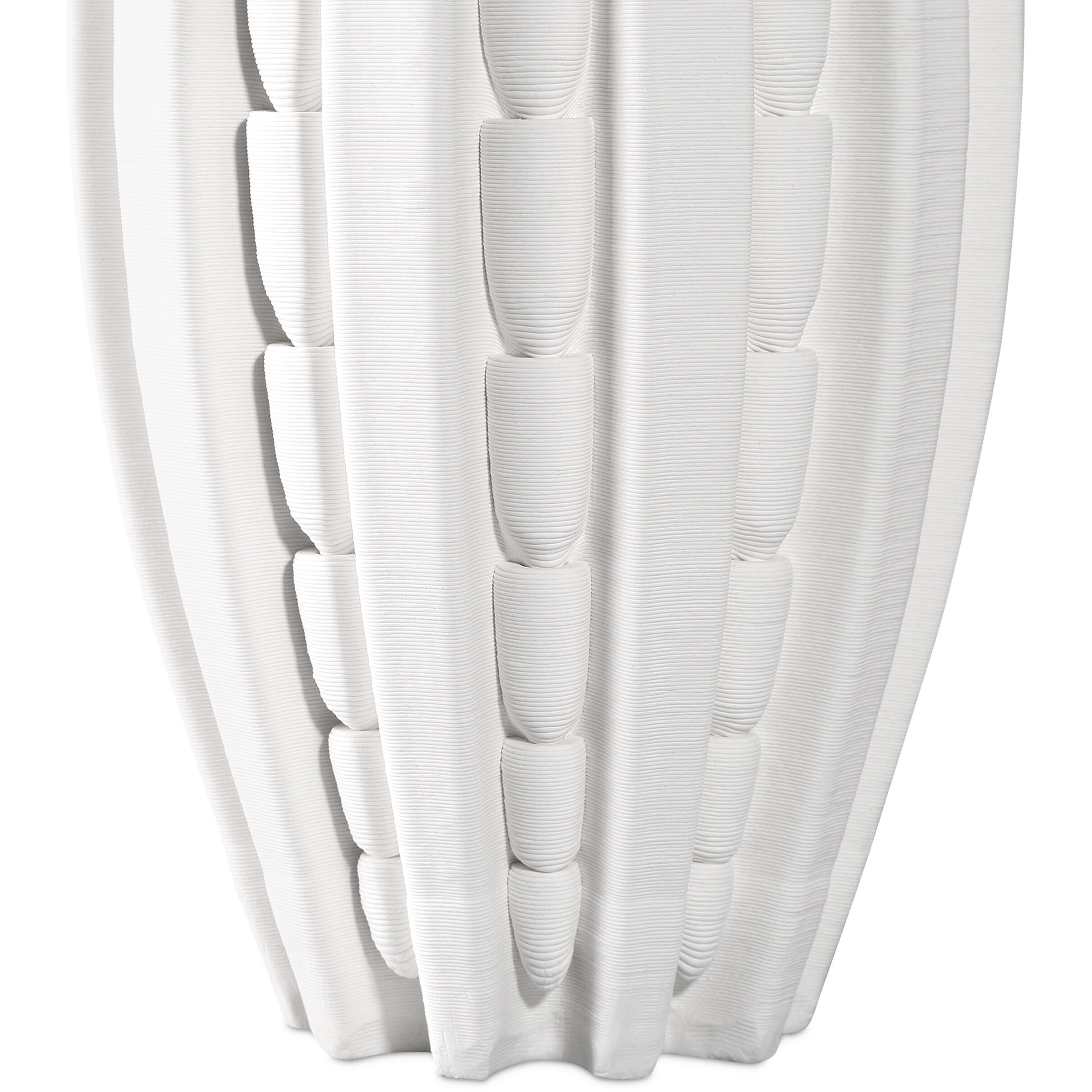 Fluted 10 X 6.5 inch Vase, Small