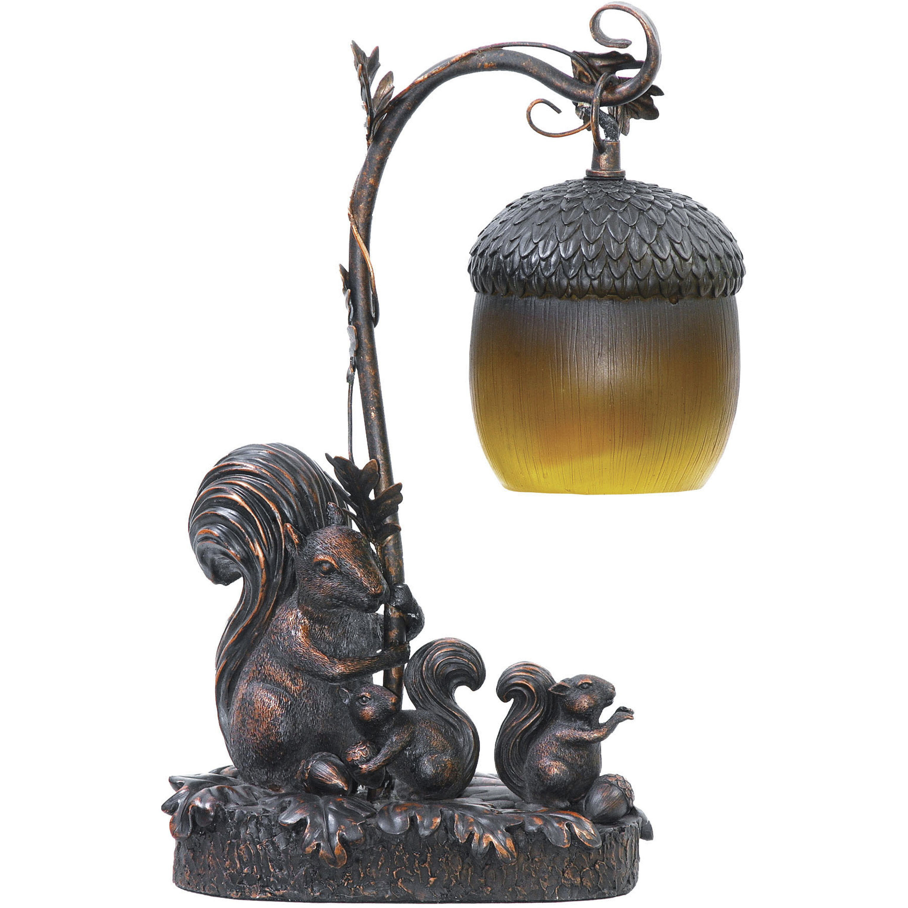 Squirrel Acorn Light 14.5 inch 7 watt Bronze Table Lamp Portable Light