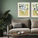 Snow Petals Blue and Green and Metallic and Multi Framed Art, The Studio