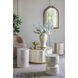 Anita 19.7 inch Gold/White Drum Stool