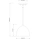 Vega 1 Light 8 inch Matte White Pendant Ceiling Light