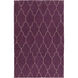 Gates 96 X 60 inch Dark Purple, Dark Brown Rug
