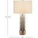 Walwyn 33.25 inch 150 watt Antique Brass Table Lamp Portable Light