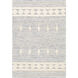 Handira 108 X 72 inch Blue/Navy/White/Cream Handmade Rug in 6 x 9, Rectangle