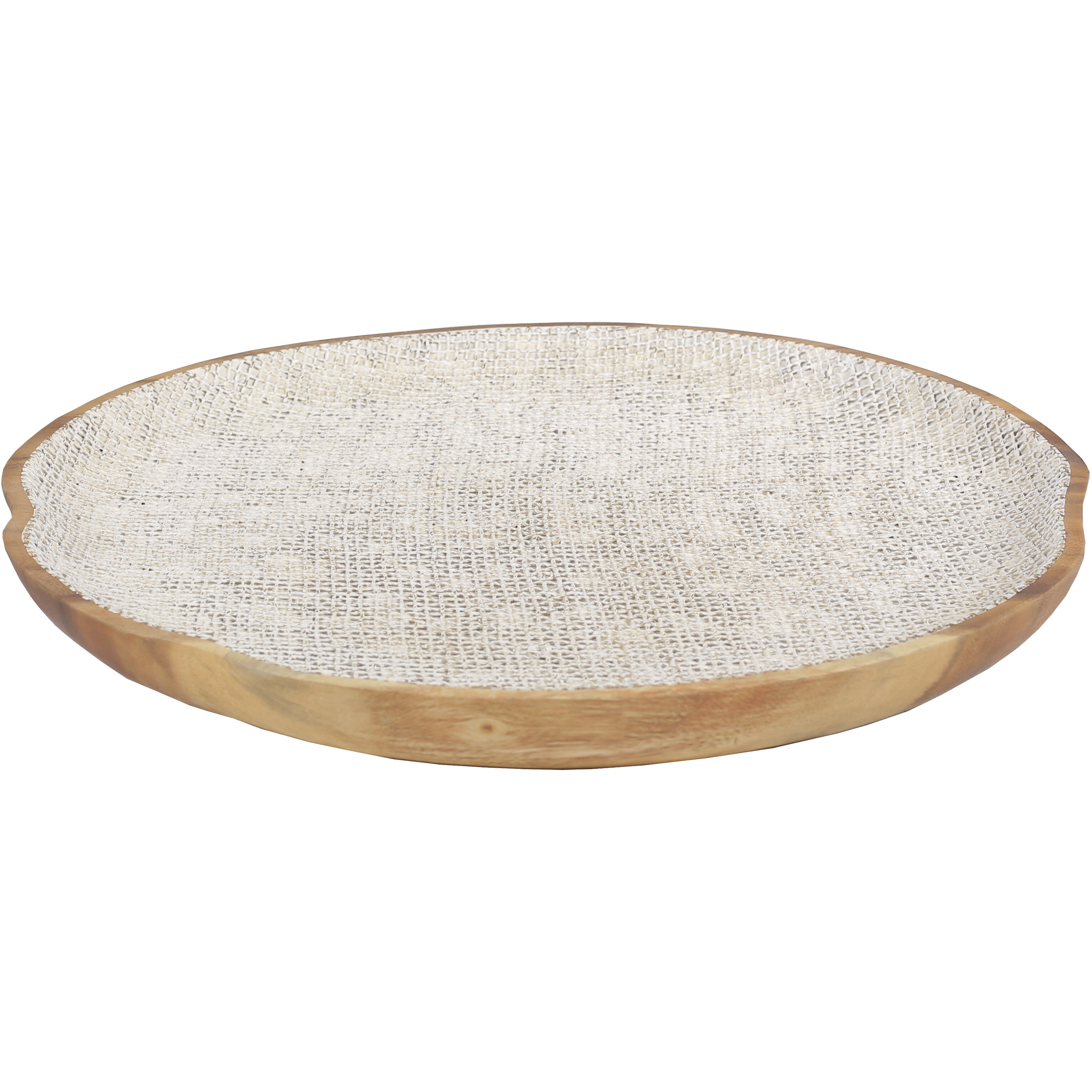 Paulson 18 X 18 inch White with Natural Plate