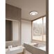 Offset LED 20 inch Textured White Flush Mount Ceiling Light