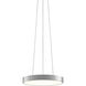 Pi LED 16 inch Bright Satin Aluminum Pendant Ceiling Light