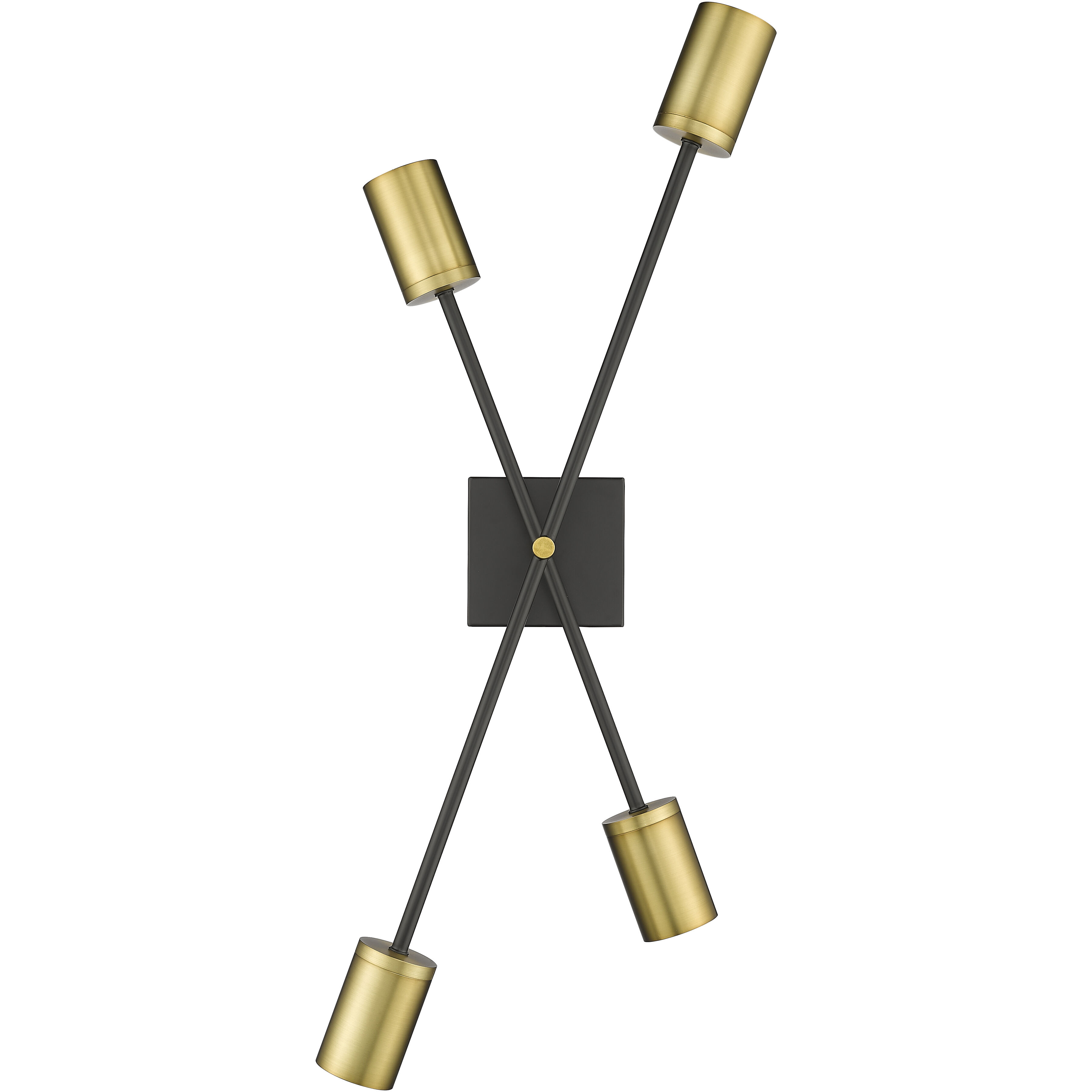 Calumet 4 Light 4.5 inch Matte Black and Olde Brass Wall Sconce Wall Light in Matte Black and Factory Bronze